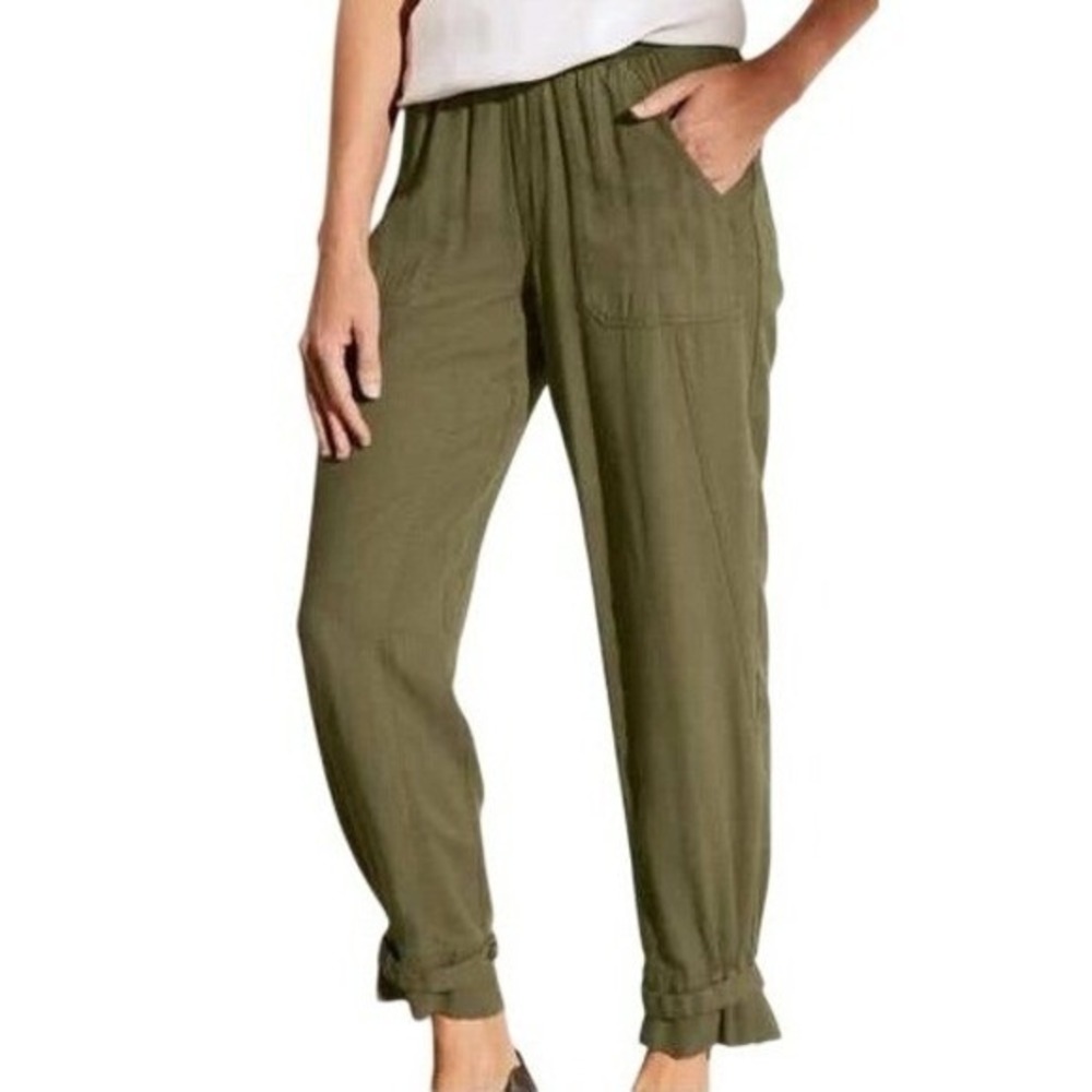 Soft Surroundings Womens M Olive Neelandra Pants‎
